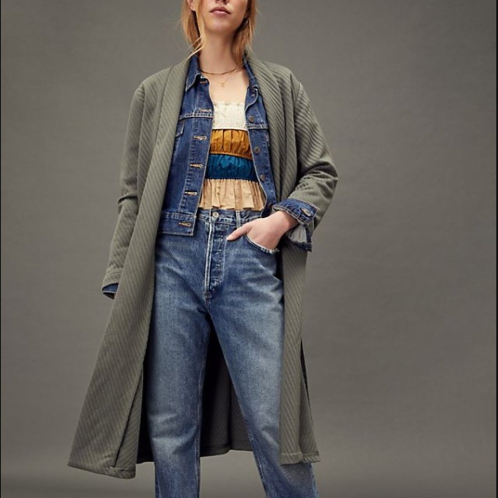 NWT Anthropologie Annmarie Quilted Duster Jacket